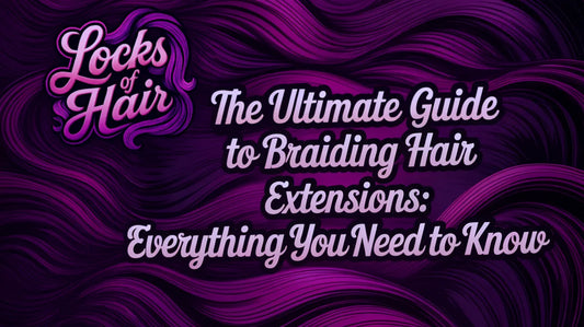 Locks of Hair braiding extensions guide header with various hair textures