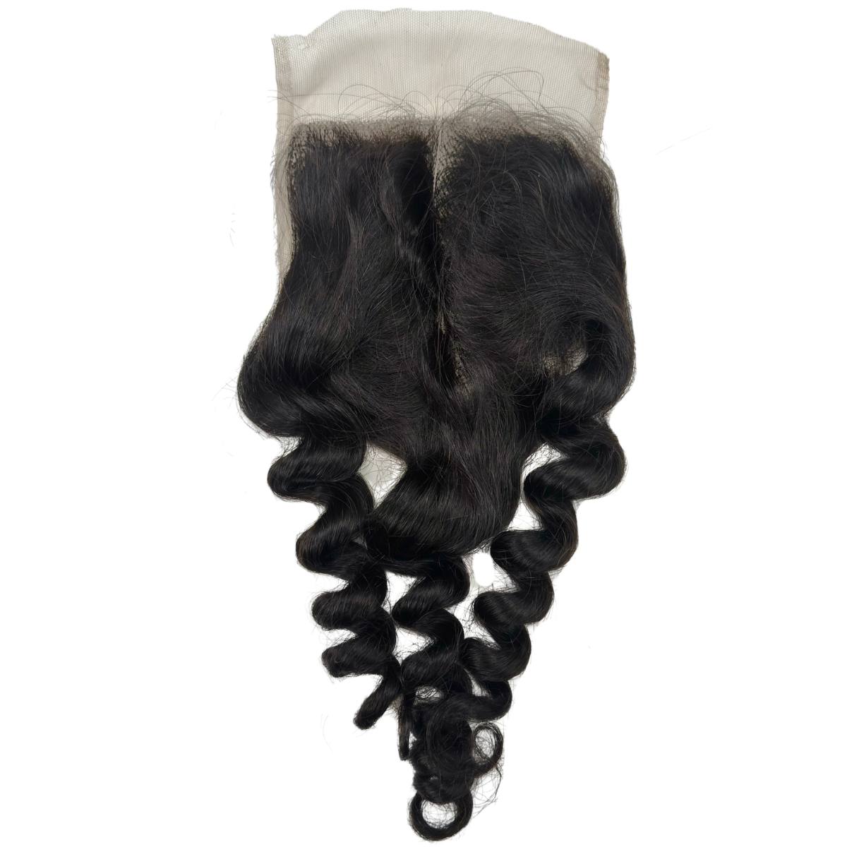 Raw Vietnamese Ripple Curly 5x5 Swiss Closure