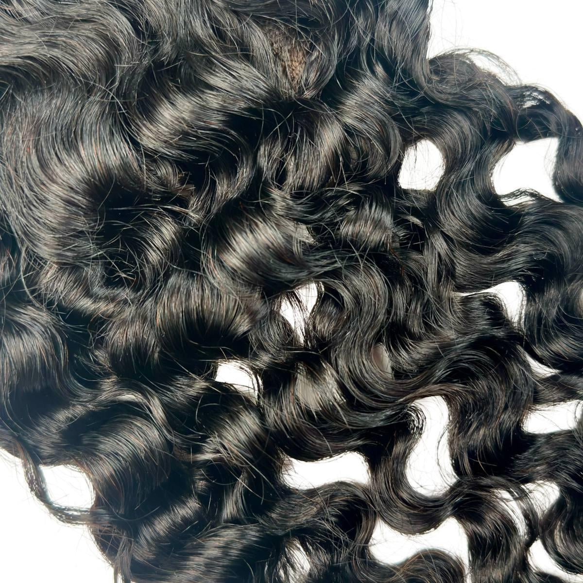 Burmese Curly 4x4 Swiss Lace Closure - curl pattern close-up
