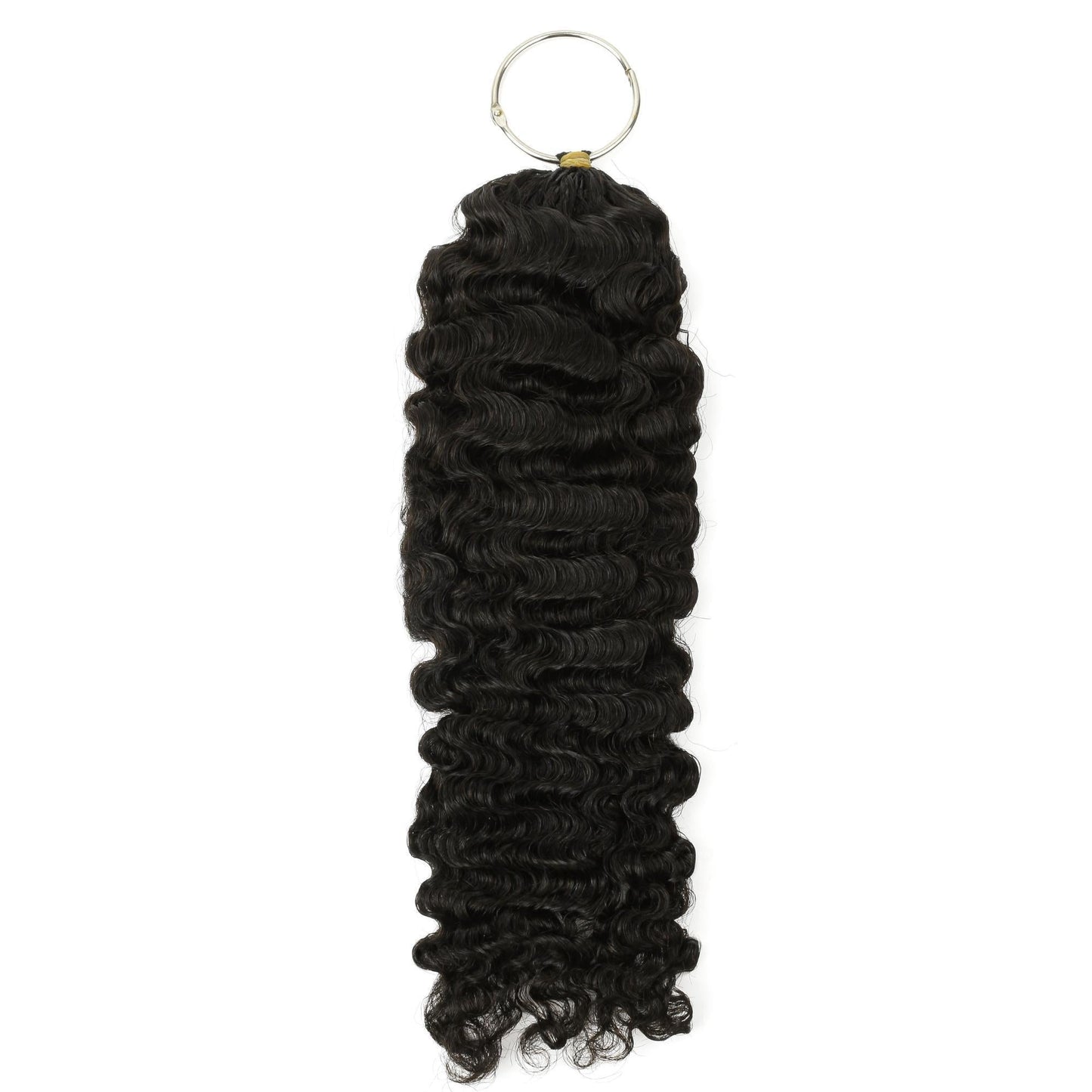 16" Burmese Curly Feather Crochet - bundle on ring, full length
