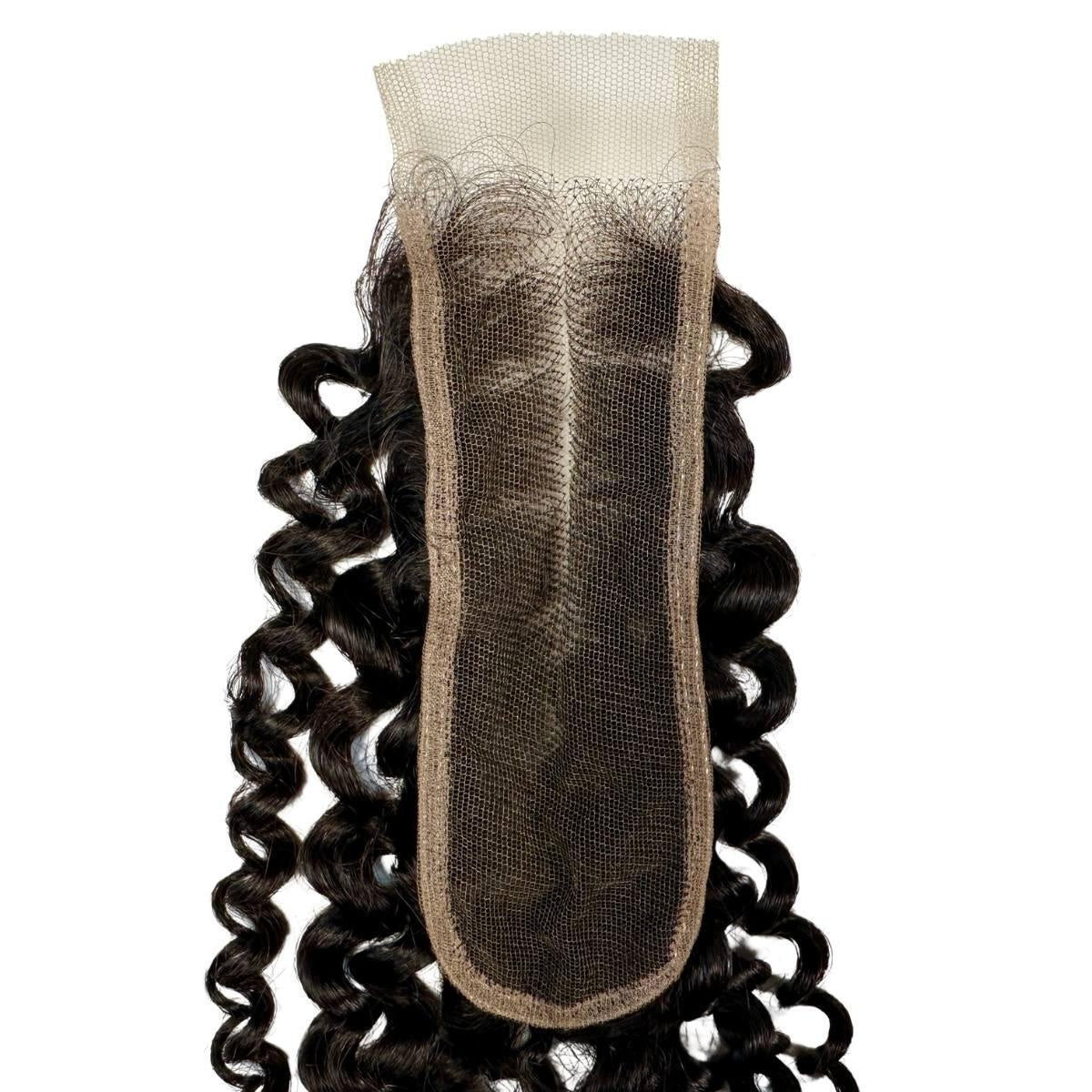 Kinky Curly 2x6 HD Lace Closure - lace base close-up