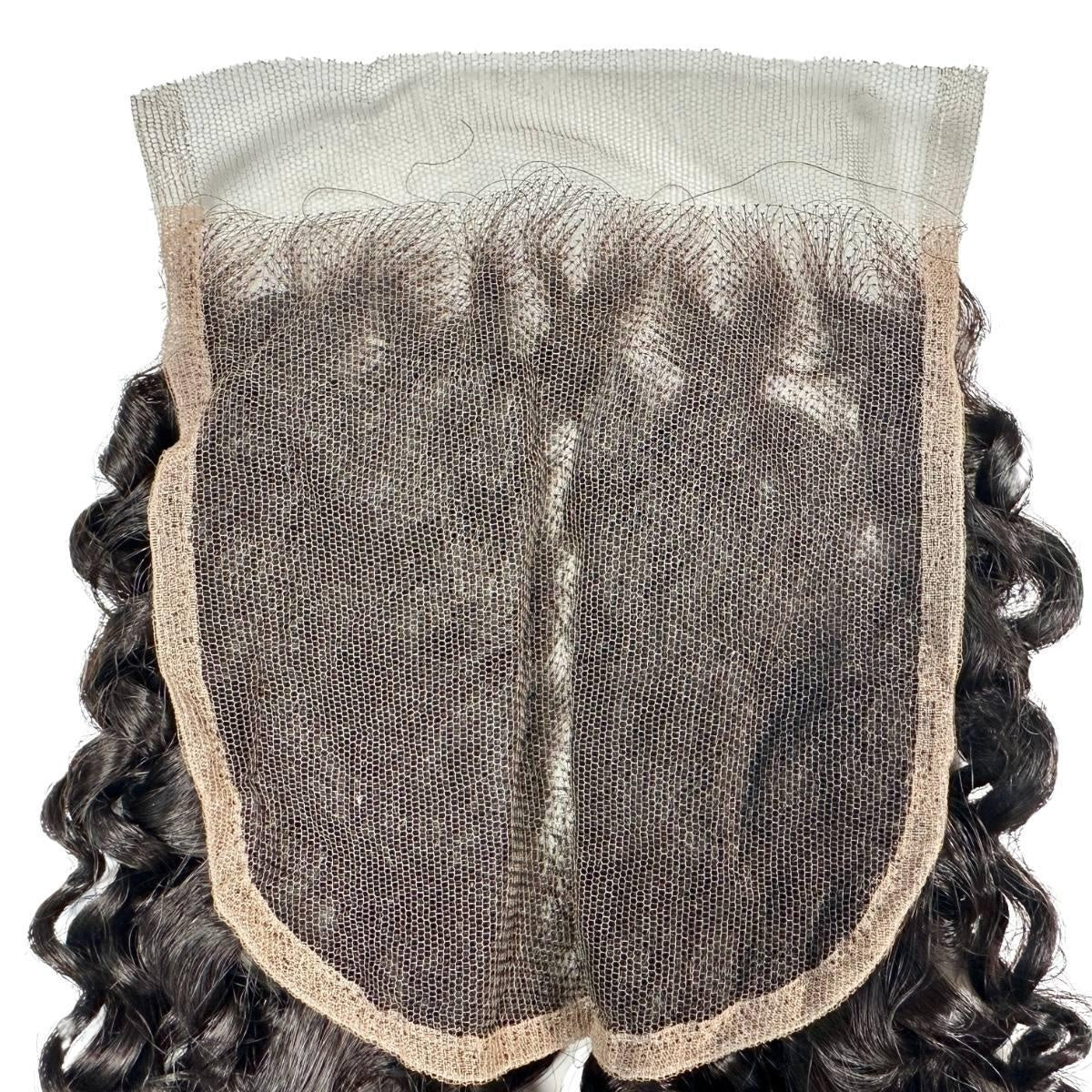 Kinky Curly 5x5 HD Lace Closure - underside of HD lace base
