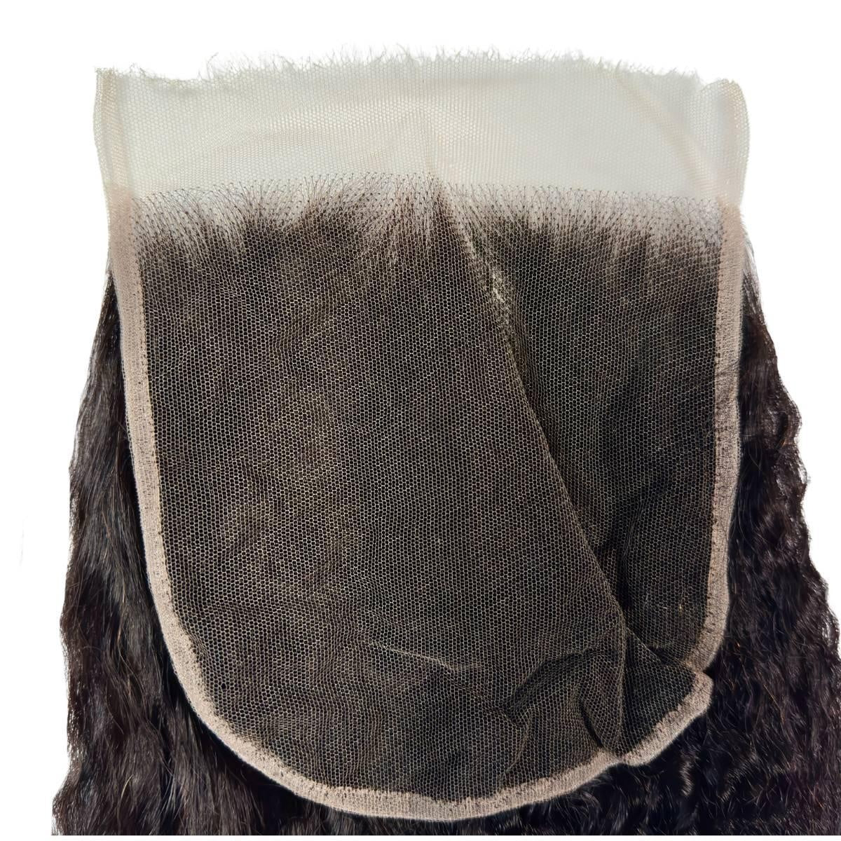 Kinky Straight 6x6 HD Lace Closure - underside of lace closure base