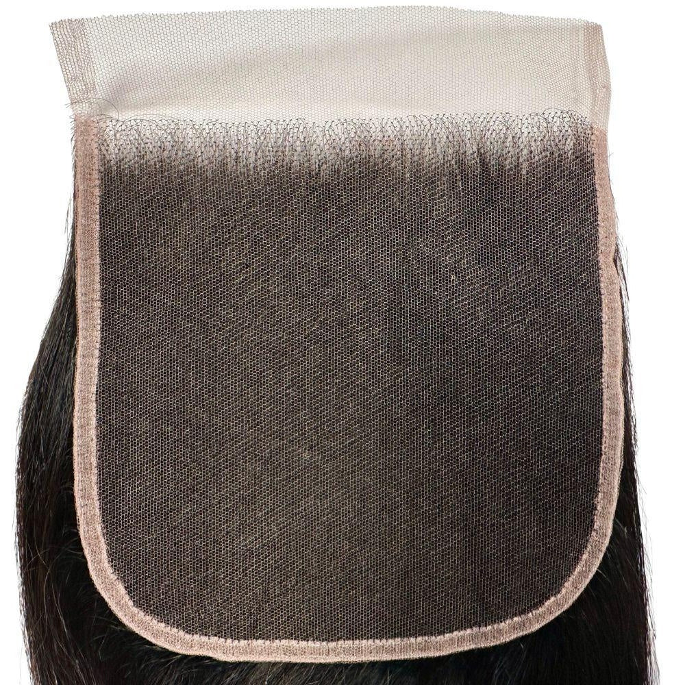 Straight 6x6 HD Lace Closure - HD lace base detail, flipped back