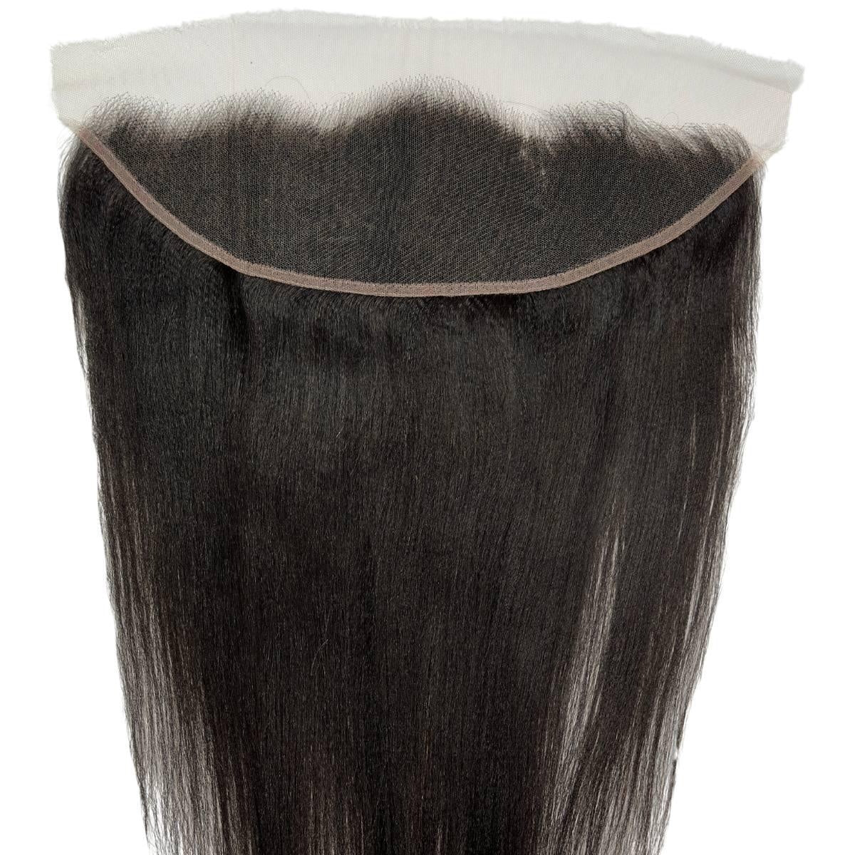 Yaki Straight 13x4 HD Lace Frontal - lace base and hairline detail
