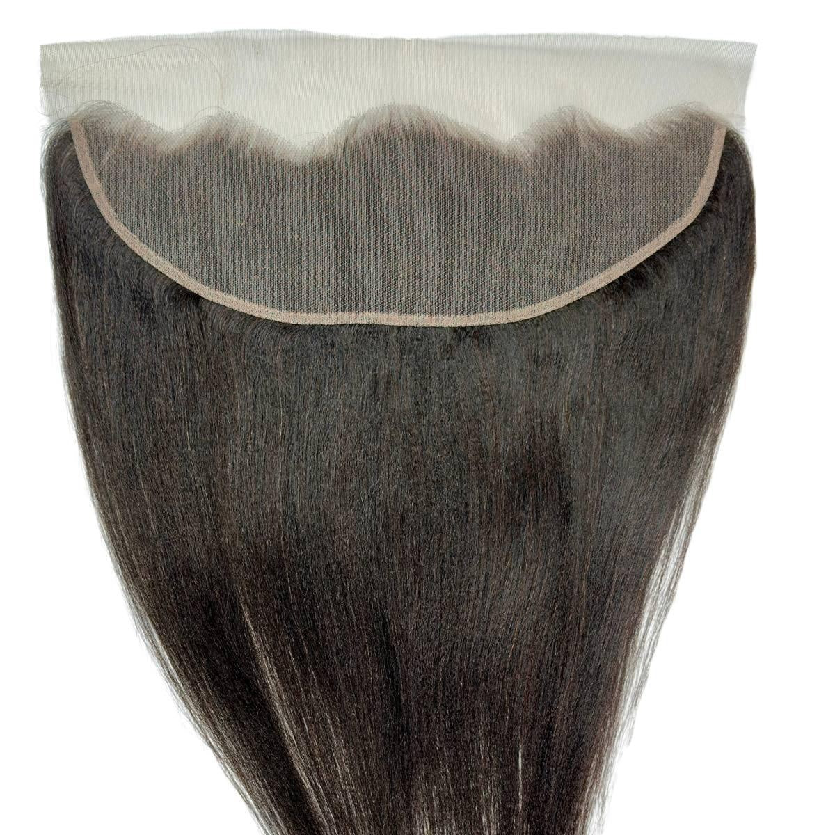 Yaki Straight 13x4 Transparent Lace Frontal - transparent lace base close-up