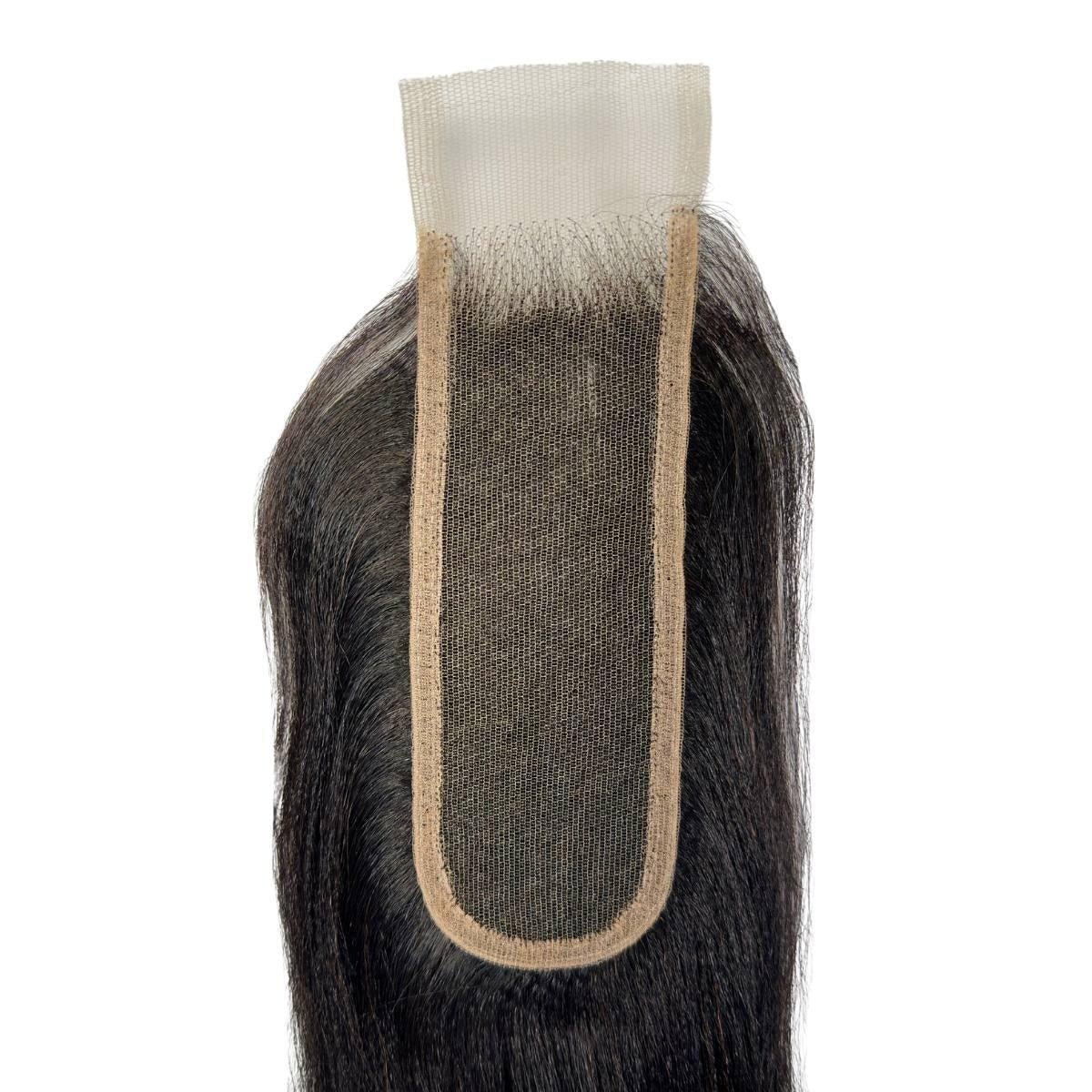 Yaki Straight 2x6 HD Lace Closure - close-up of lace base