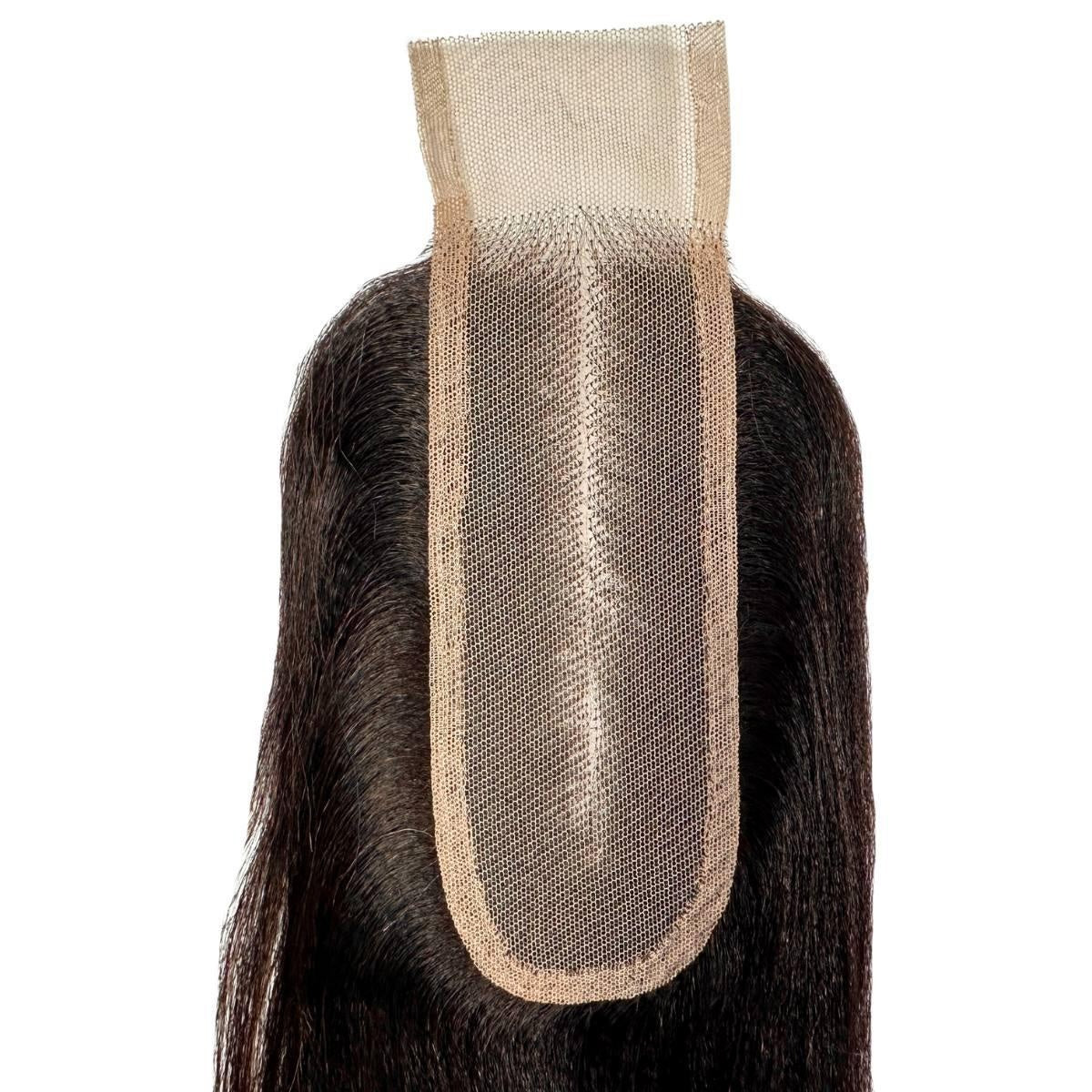 Yaki Straight 2x6 Transparent Lace Closure - transparent lace base close-up
