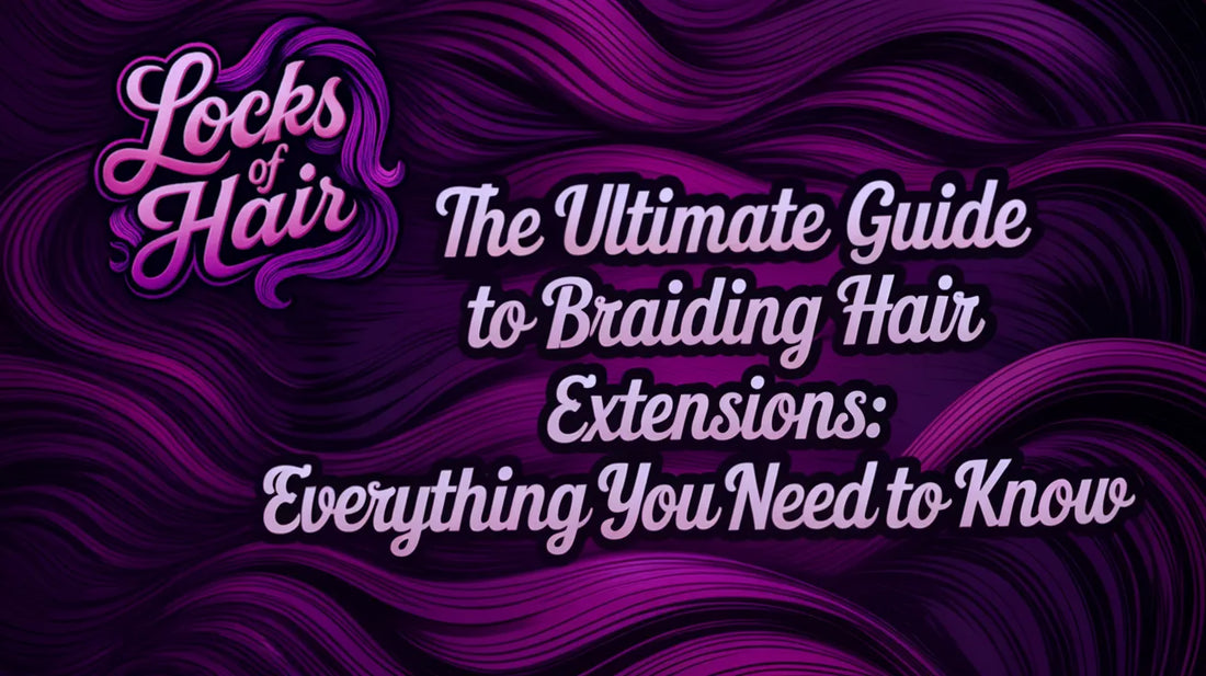 Locks of Hair braiding extensions guide header with various hair textures