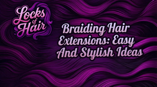 Locks of Hair Title Card: Braiding Hair Extensions: Easy And Stylish Ideas
