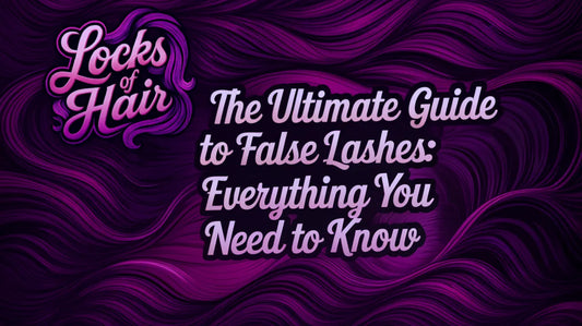 Locks of Hair false lashes guide header with mink lash collection showcase