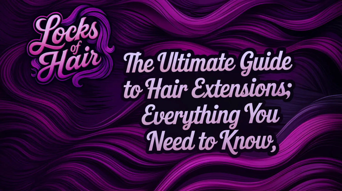 Locks of Hair extensions guide header with various hair textures