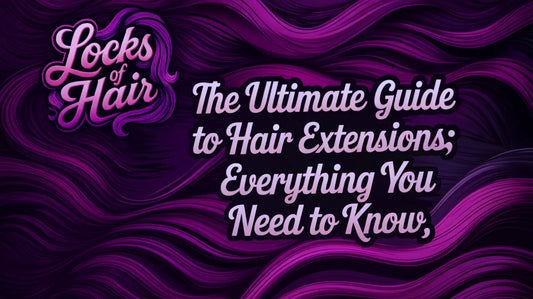 Locks of Hair extensions guide header with various hair textures