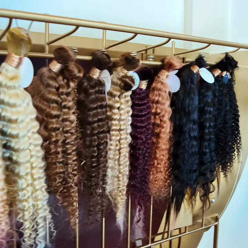 Virgin and raw bulk human hair extensions for braiding in various textures