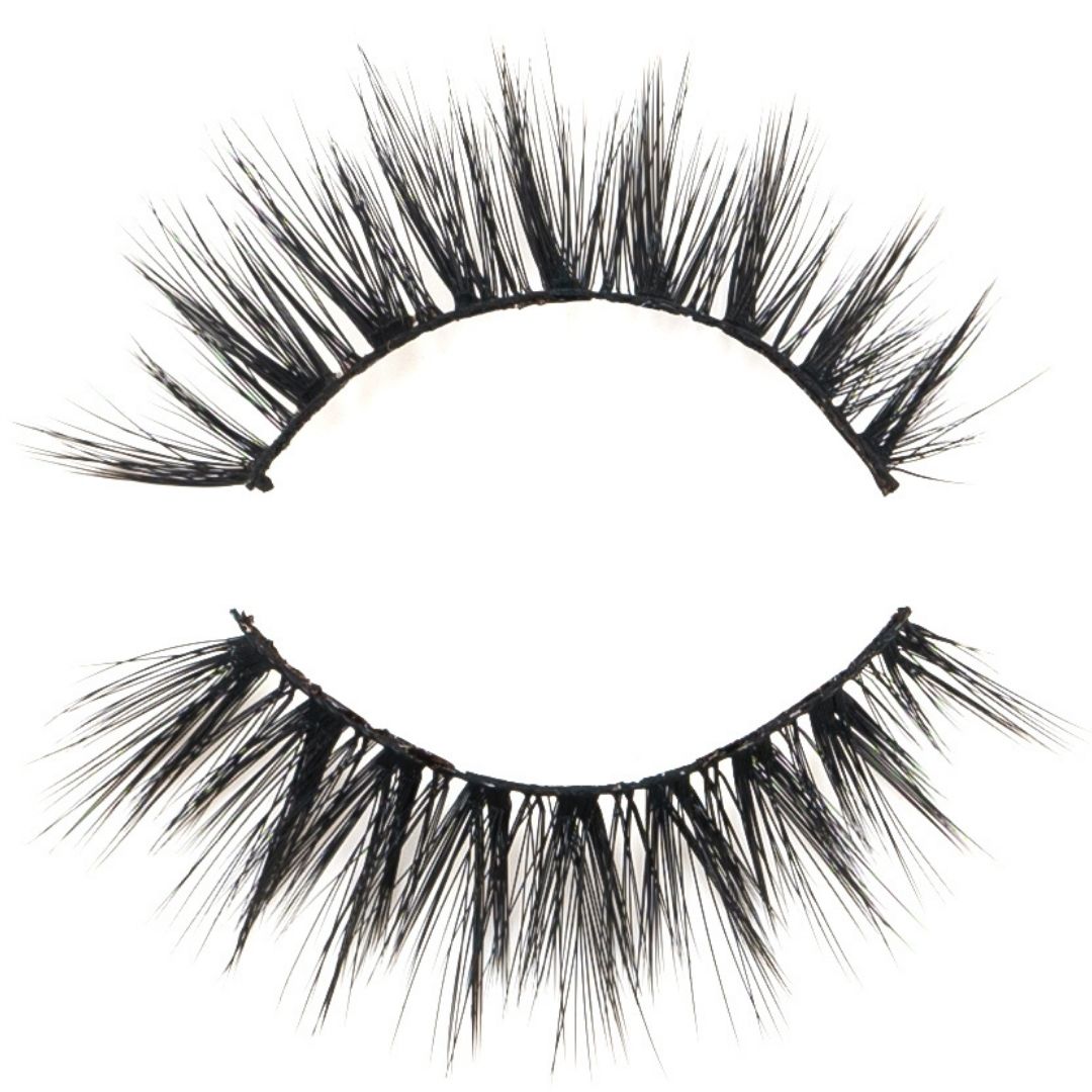 Wispy multi-layered 3D volume false lashes in natural 15-17mm lengths