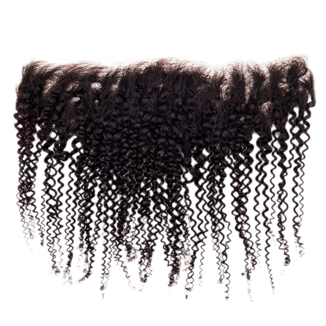 Afro Kinky Curly 13x4 Transparent Frontal