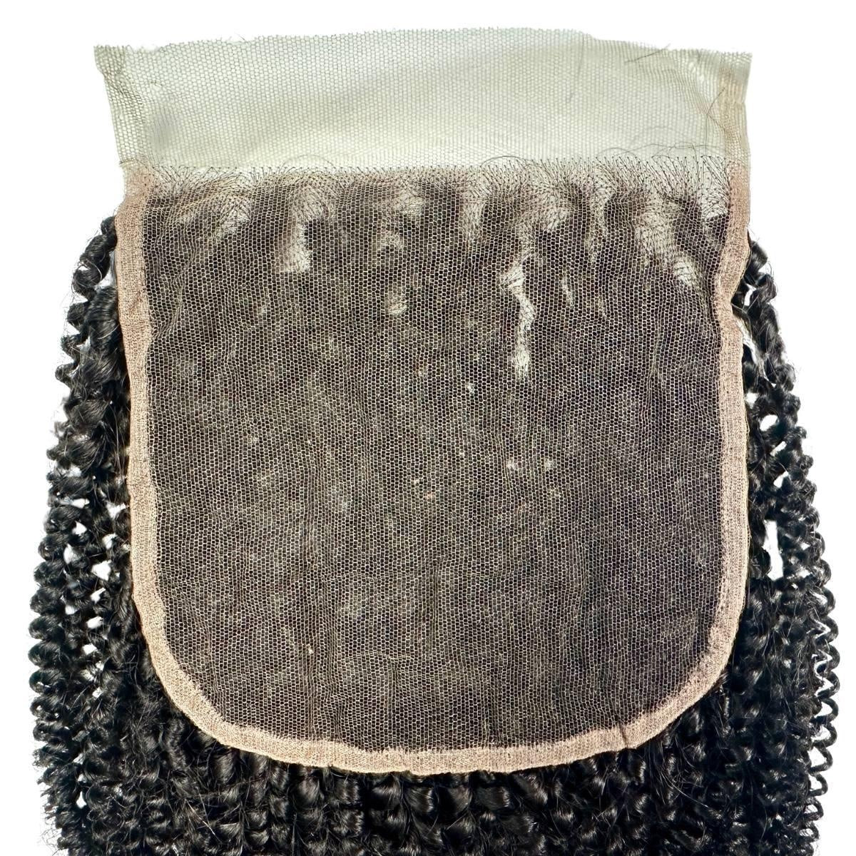 Afro Kinky 6x6 HD Lace Closure - underside of HD lace closure base