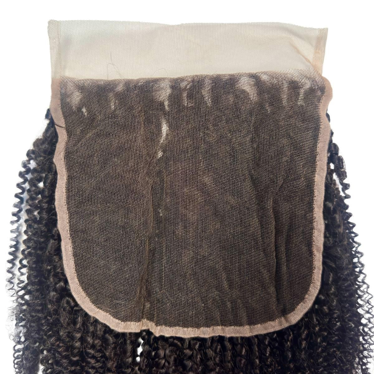 Afro Kinky 7x7 HD Lace Closure - underside of HD lace base