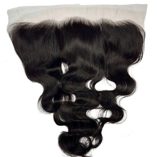 Jet Black Body Wave 13x4 HD Lace Frontal - lace frontal flat lay, full