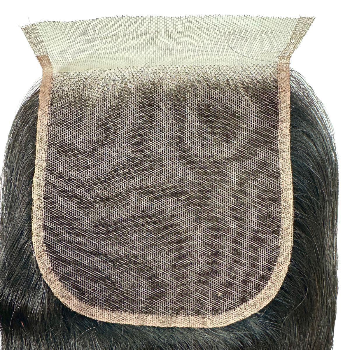 Hair Extensions - Body Wave 5x5 HD Closure - Jet Black (1) - HD lace underside detail