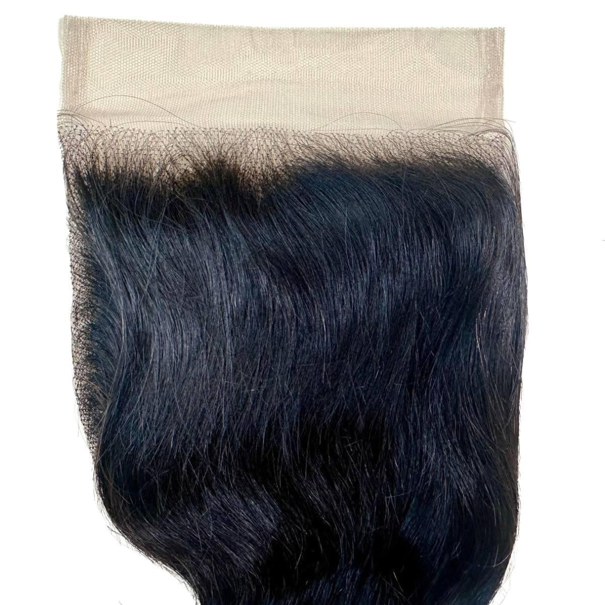 Body Wave 5x5 Transparent Lace Closure - lace hairline close-up