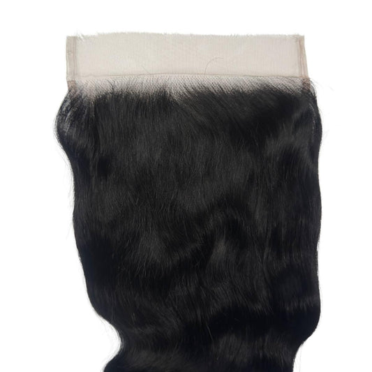 Jet Black Body Wave 7x7 HD Lace Closure - lace top with hairline close-up