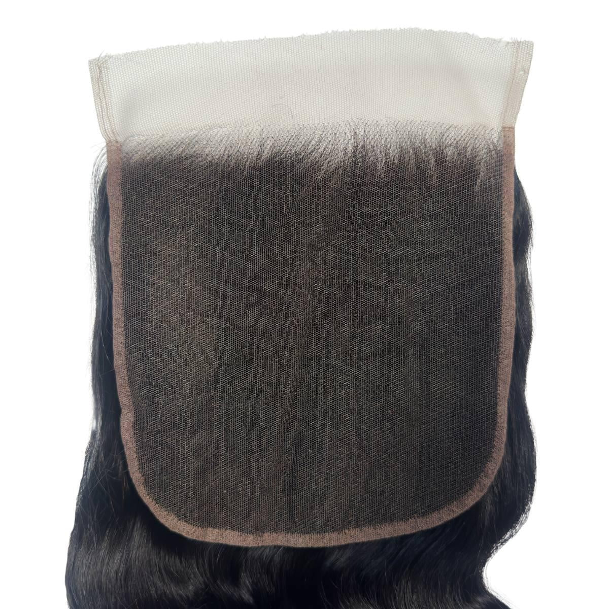 Jet Black Body Wave 7x7 HD Lace Closure - HD lace base close-up
