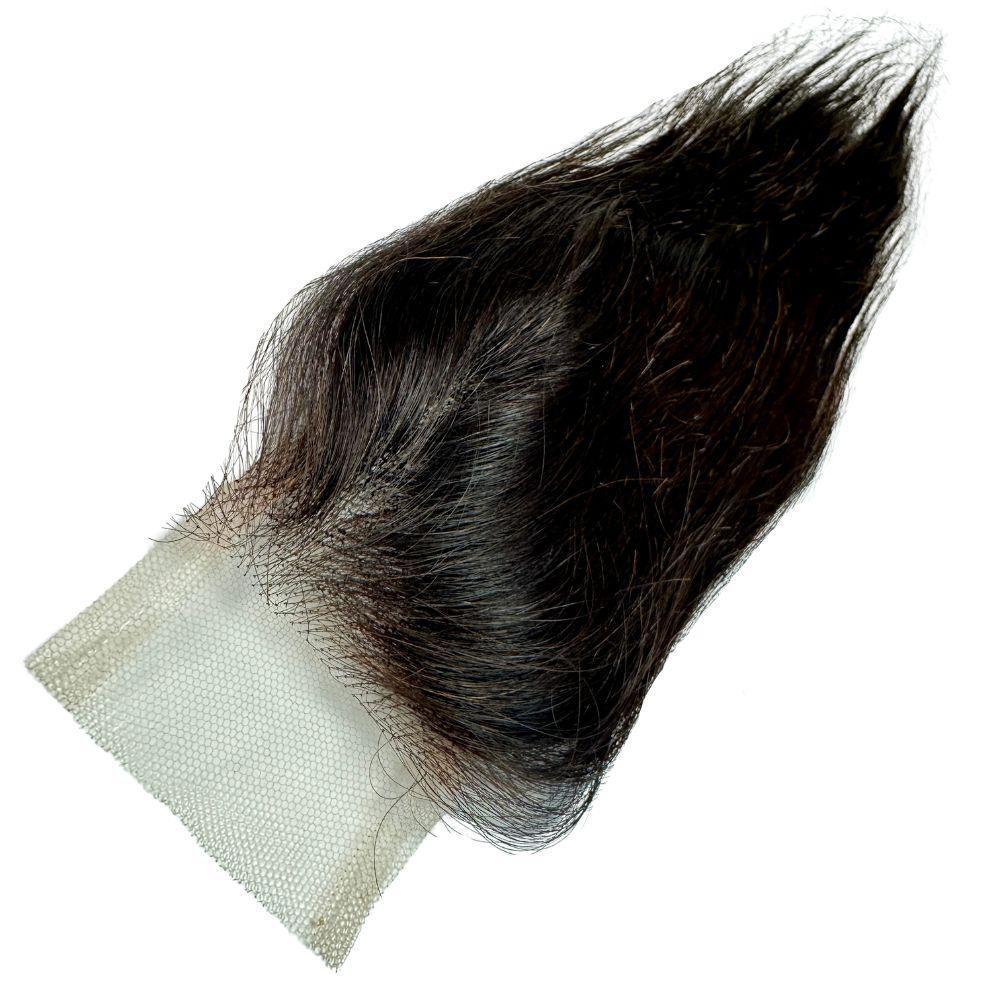 Hair Extensions - Brazilian Silky Straight 2x6 HD Closure - Natural Black (1B) - hd lace base close-up