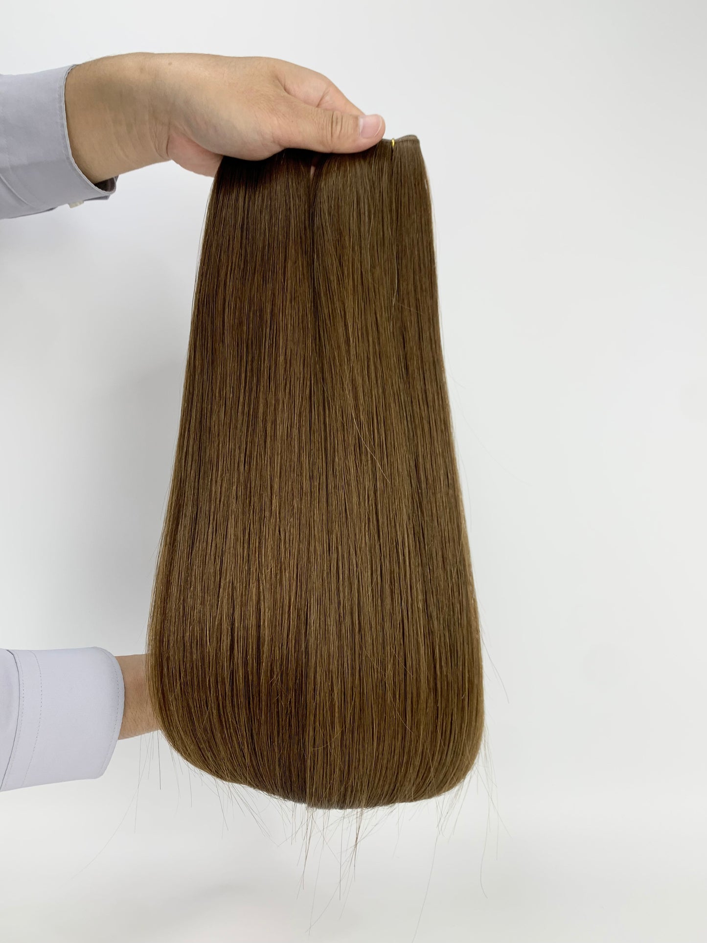 Butterfly Genius Weft - 100% Virgin Human Hair Extensions - medium brown (#4) color swatch