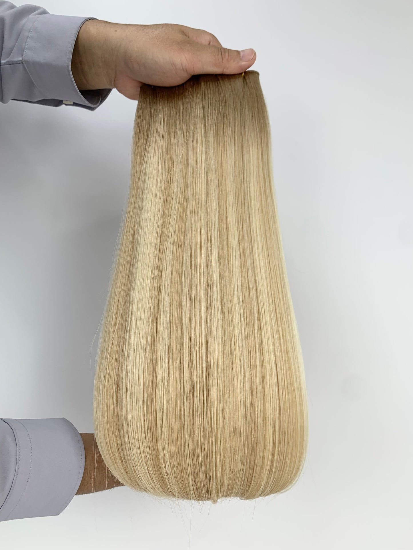 Butterfly Genius Weft - 100% Virgin Human Hair Extensions - light blonde balayage (#TFA) color swatch