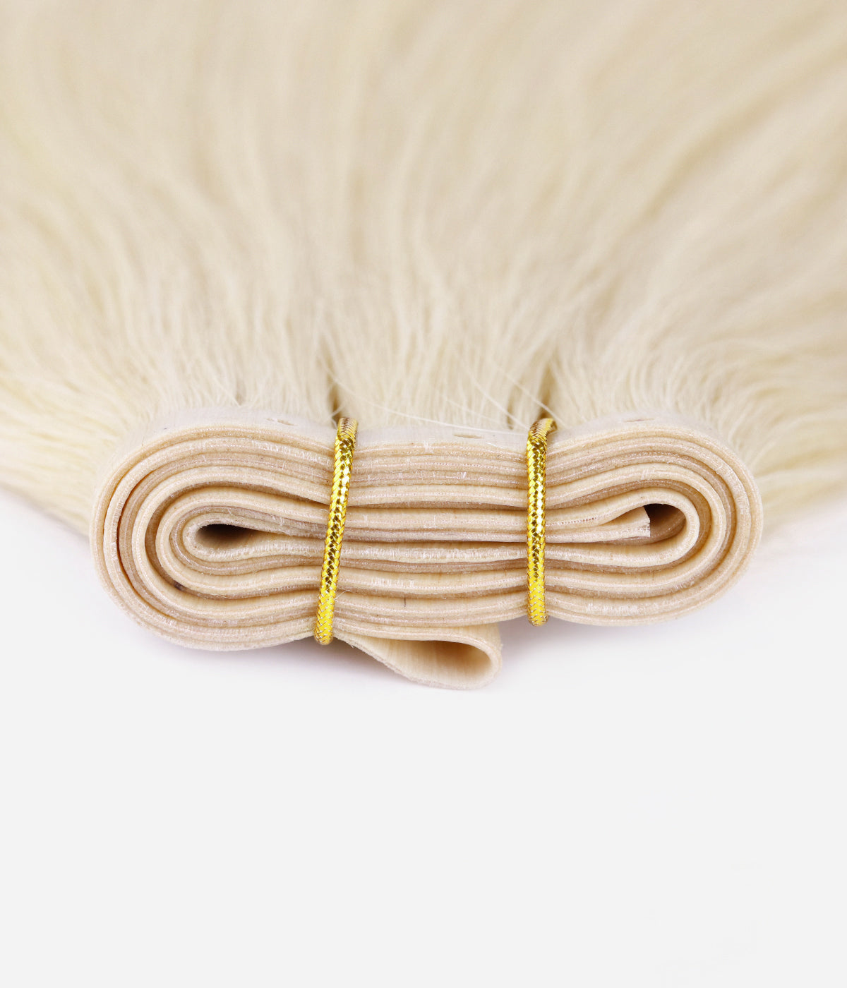 Butterfly Genius Weft - 100% Virgin Human Hair Extensions - folded weft showing construction