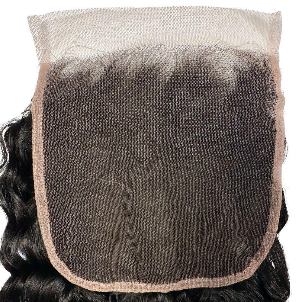 Deep Wave 6x6 HD Lace Closure - close-up of lace closure base