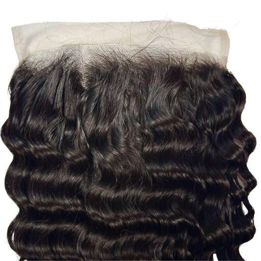 Deep Wave 7x7 HD Lace Closure - lace hairline and parting close-up