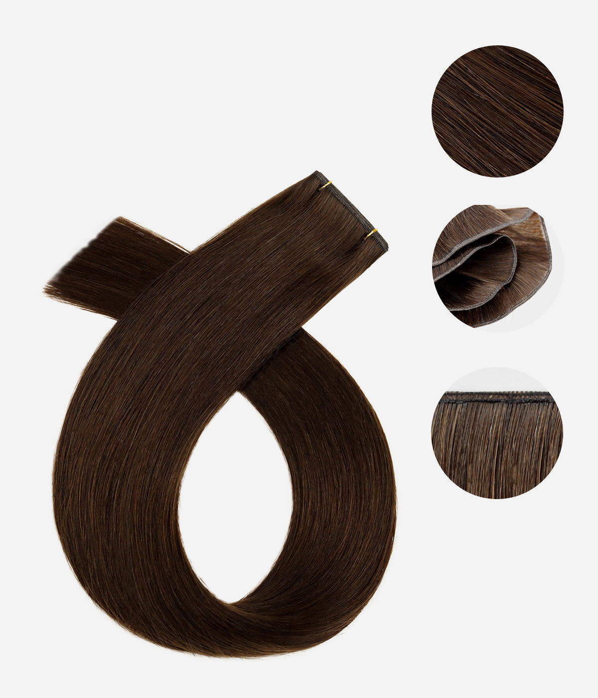 Genius Weft - 100% Virgin Remy Human Hair Extensions - texture close-up detail