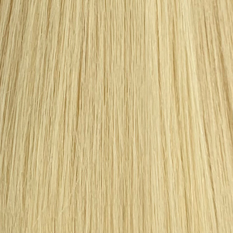 Genius Weft - 100% Virgin Remy Human Hair Extensions - bleach blonde (#613) color swatch