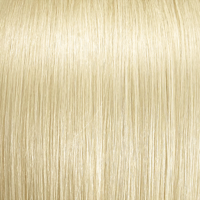 Genius Weft - 100% Virgin Remy Human Hair Extensions - platinum blonde (#1001) color swatch
