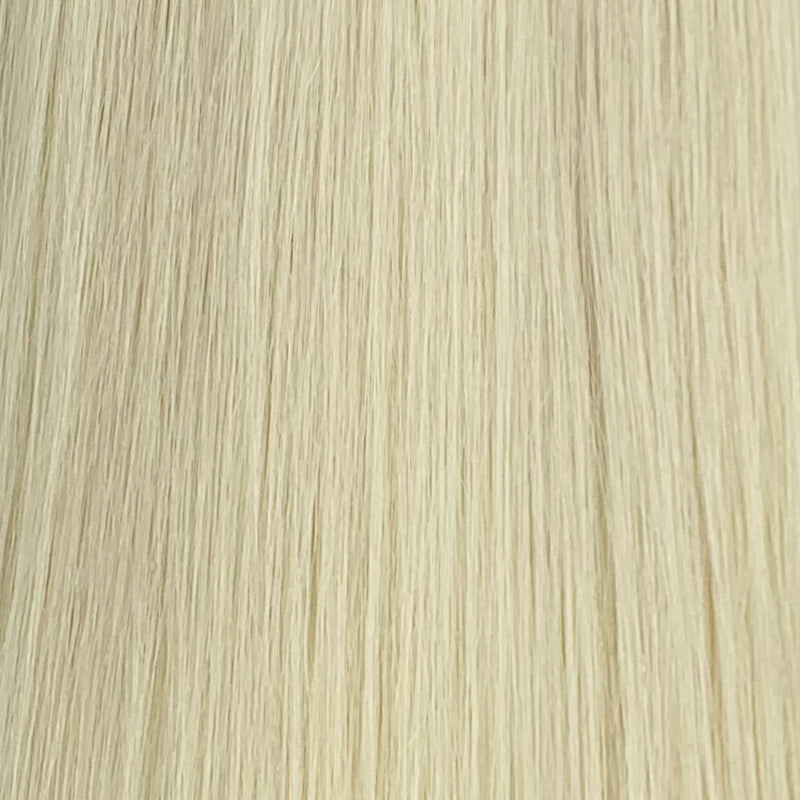 Genius Weft - 100% Virgin Remy Human Hair Extensions - platinum blonde (#1001A) color swatch