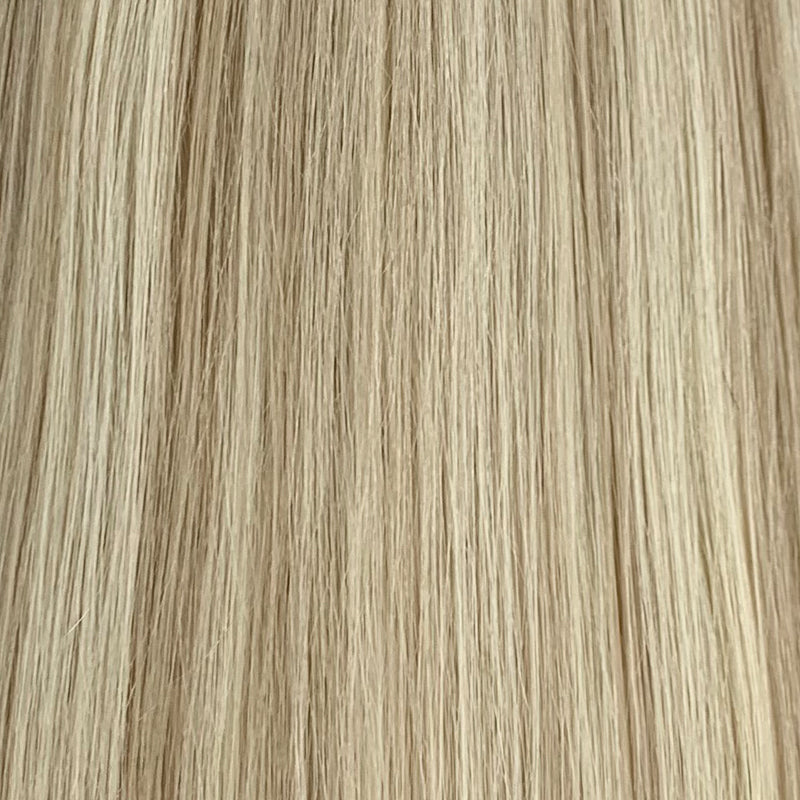 Genius Weft - 100% Virgin Remy Human Hair Extensions - blonde (#PFR) color swatch