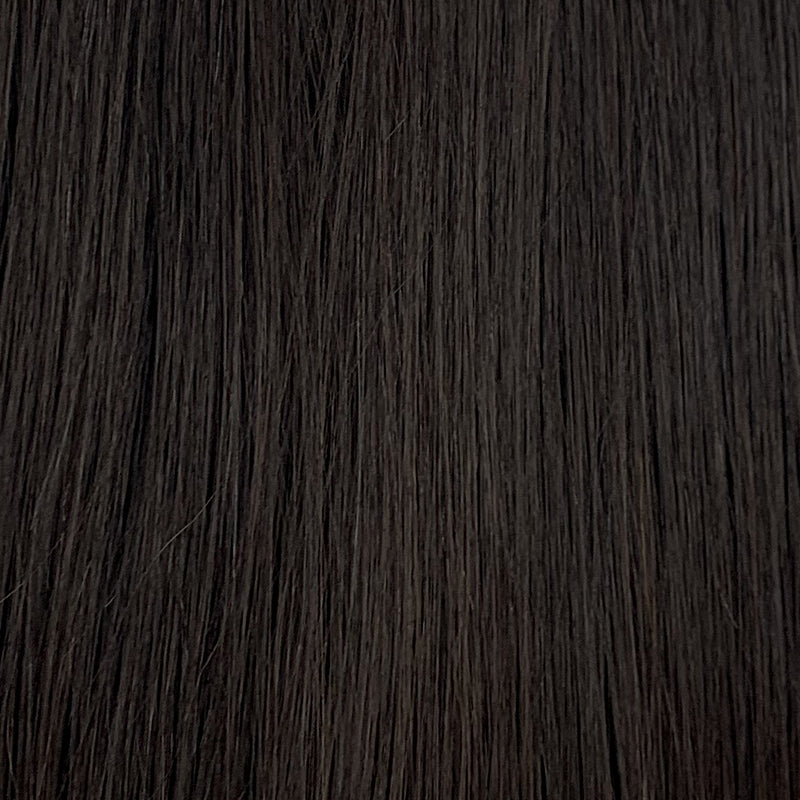Genius Weft - 100% Virgin Remy Human Hair Extensions - natural black (#1B) color swatch