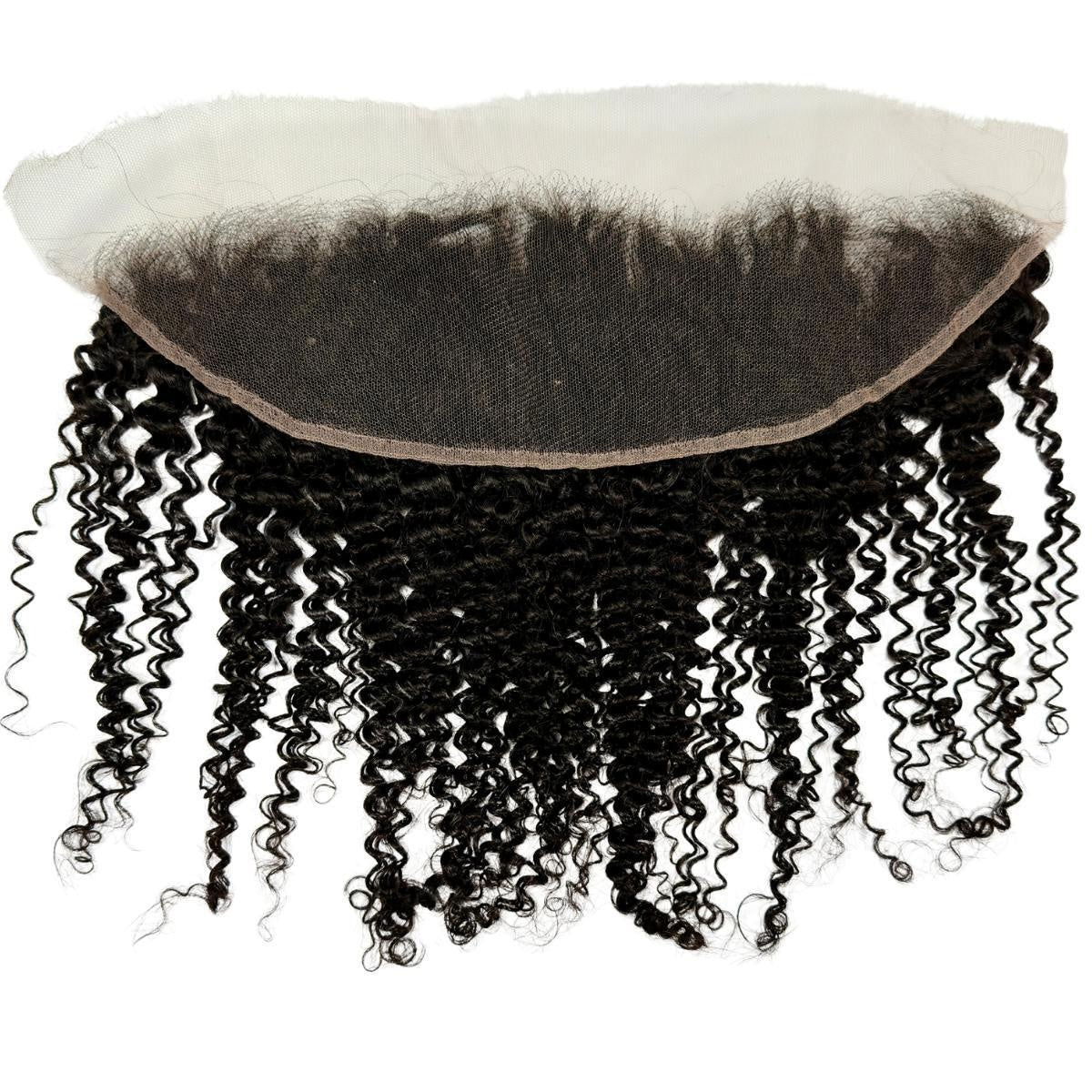 Jerry Curl 13x4 HD Lace Frontal - lace base and hairline close-up