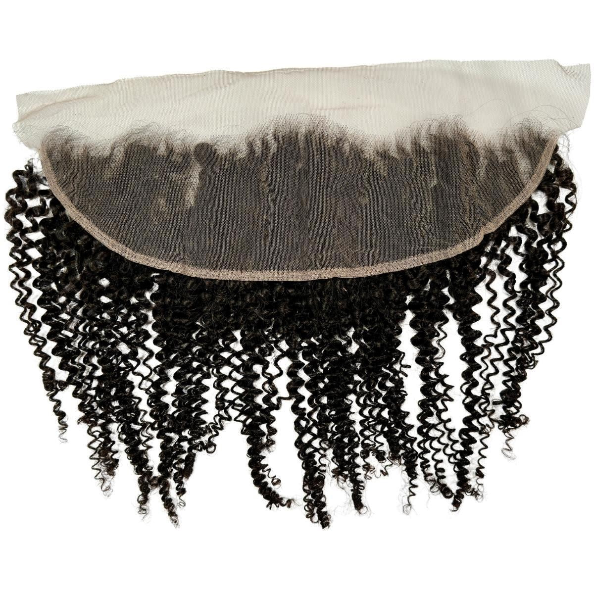 Jerry Curl 13x4 Transparent Lace Frontal - lace base and hairline detail