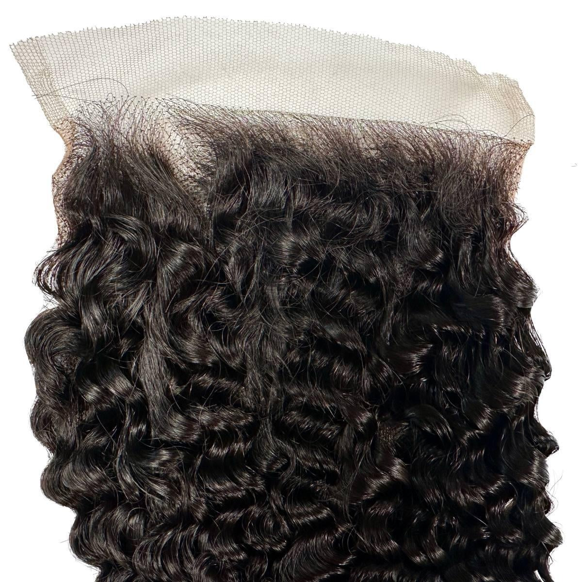 Jerry Curl 5x5 HD Lace Closure - lace top with curl pattern below