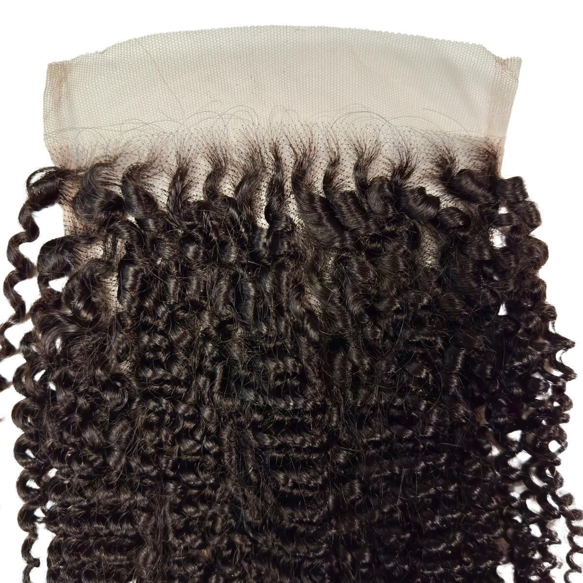 Jerry Curl 6x6 HD Lace Closure - curl pattern close-up at lace