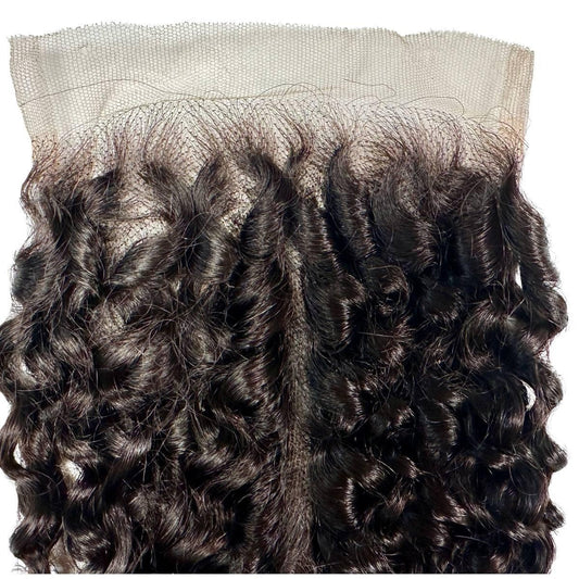 Kinky Curly 5x5 HD Lace Closure - lace hairline and curl detail