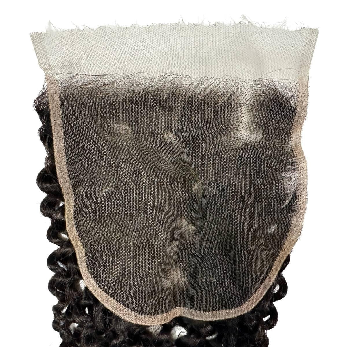 Kinky Curly 6x6 HD Lace Closure - close-up of HD lace base