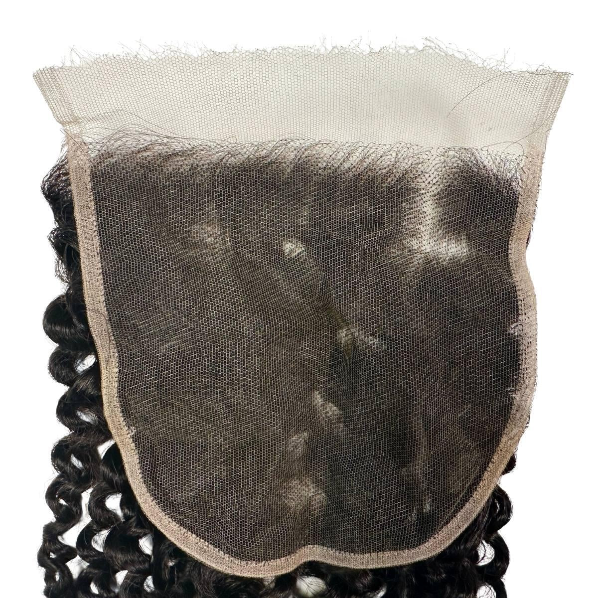 Kinky Curly 7x7 HD Lace Closure - underside of HD lace base