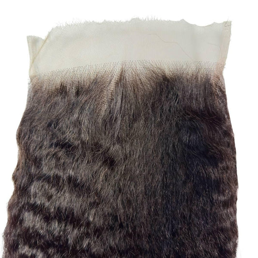 Kinky Straight 6x6 HD Lace Closure - lace top with hairline close-up