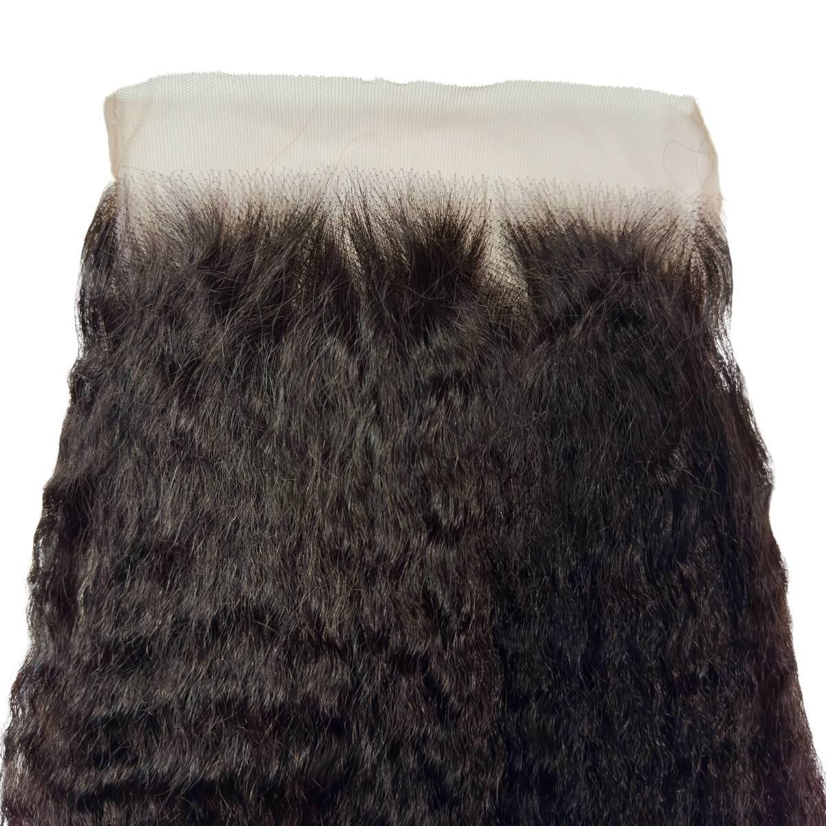 Kinky Straight 7x7 HD Lace Closure - lace closure with hairline detail