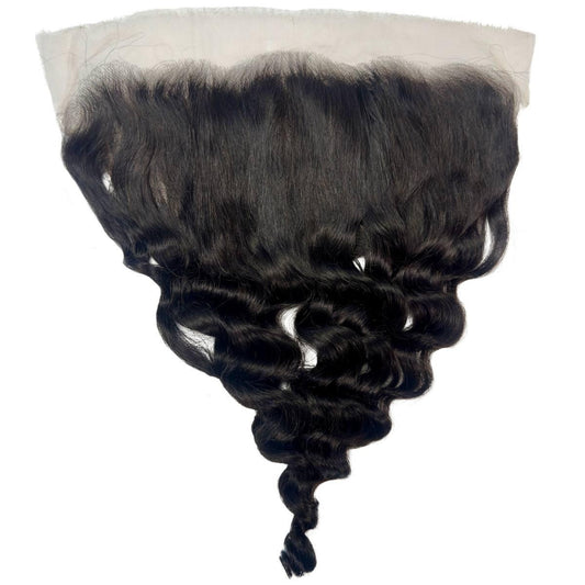 Loose Wave 13x6 HD Lace Frontal - hairline and curl pattern, front