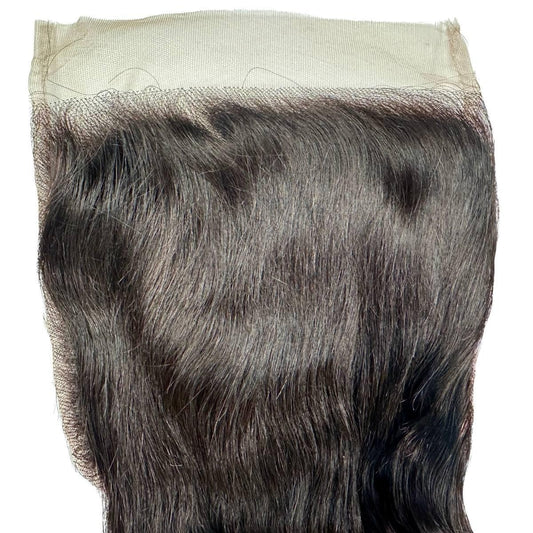 Loose Wave 7x7 HD Lace Closure - lace base with hair close-up
